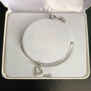 BRAND NEW sterling silver Heart pulley bracelet